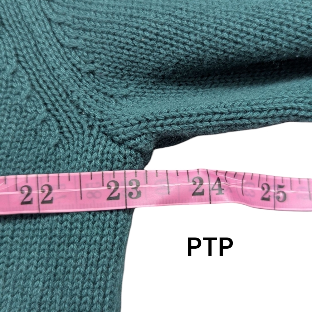 GAP | Women's Ribbed Cowl Neck Pullover Oversized Sweater | Green | Medium - Picture 11 of 12